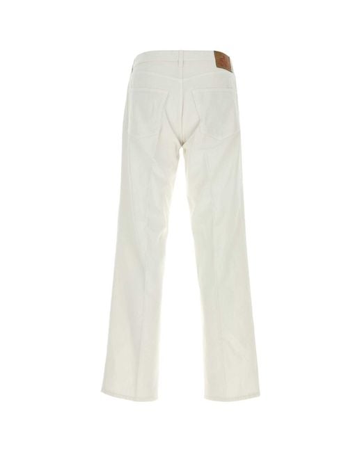 Prada White Chalk Cotton Pant for men