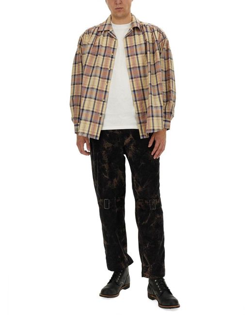 A.I.E. Natural Seersucker Cotton Shirt for men