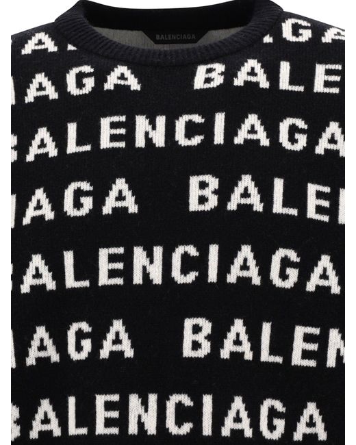 Pull avec logo Balenciaga en coloris Black