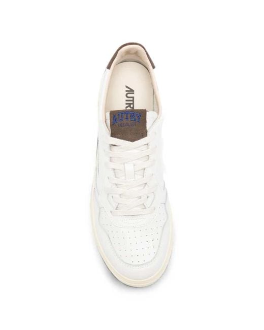 Autry White Medalist Sneakers With Logo Patch
