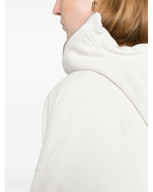 Entire studios White Cropped Full Zip Rice