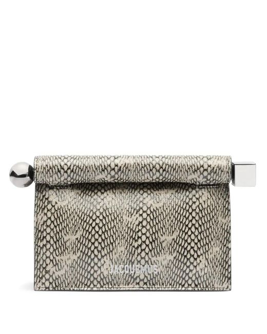 Jacquemus Gray Clutch Rond Carré