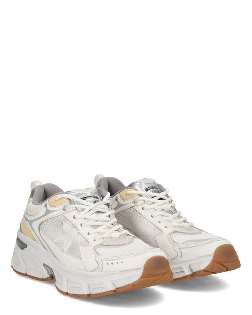 Golden Goose Deluxe Brand White Low-Top Running Sneakers