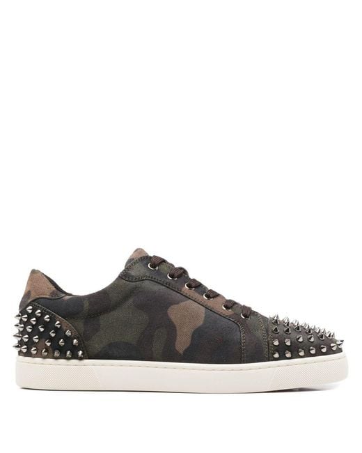 Christian Louboutin Brown Seavaste 2 Camouflage Leather Trainers for men