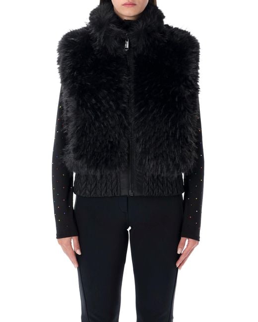 Goldbergh Blue Dahlia Reversible Faux Fur Bodywarmer