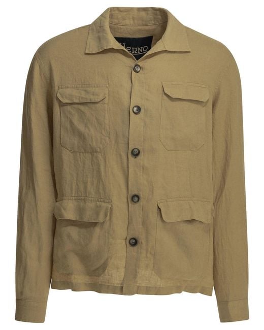 Herno "Field Jacket" Überhemdjacke in Green für Herren
