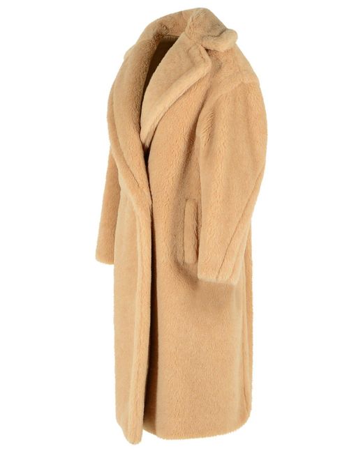Max Mara Natural 'Teddy Bear Icon Coat' Alpaca And Wool Coat