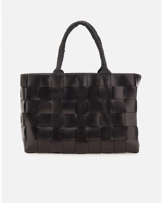 Dragon Diffusion Black Hand Woven Leather Japan Tote Bag