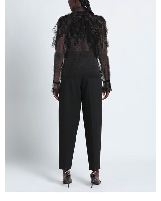 Dolce & Gabbana Black Lace Ruffled Shirt