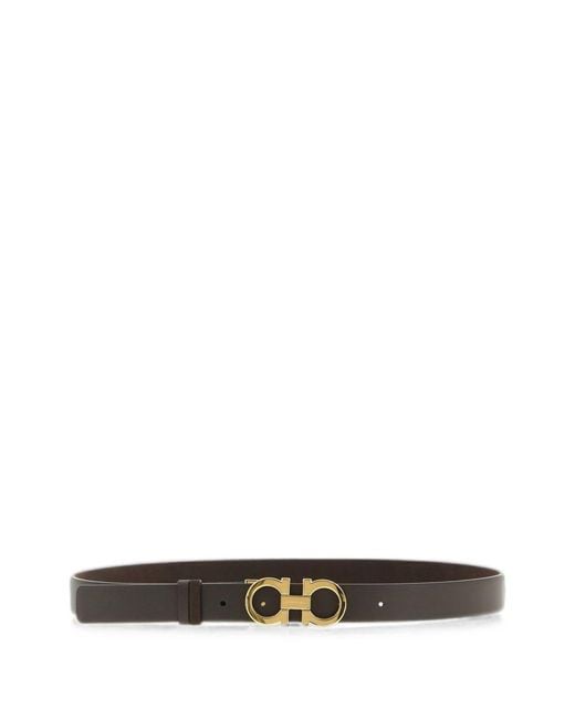 Ferragamo White Leather Belt