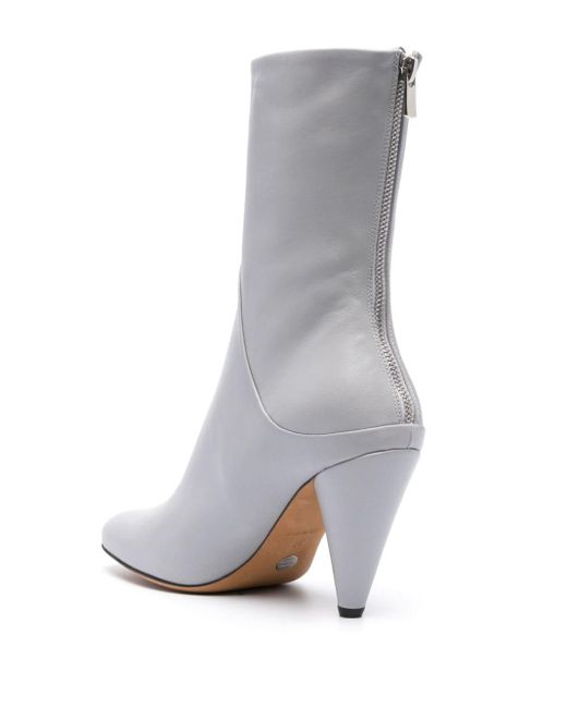 Proenza Schouler Cone Leren Laarzen in het White