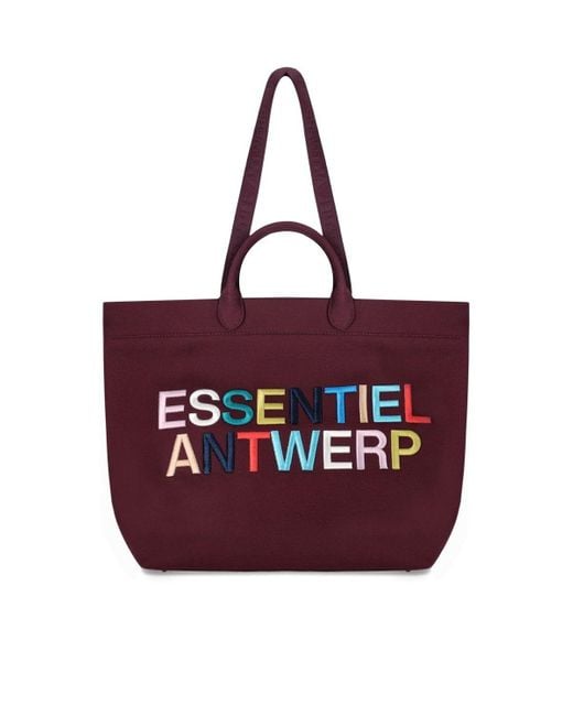 Essentiel Antwerp Red Hedness Burgundy Maxi Bag