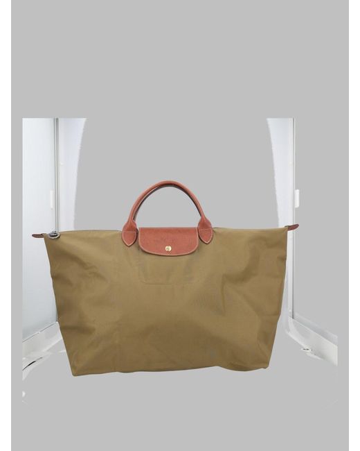 Longchamp Gray Travel Bag Le Pliage Original Nylon Handbags