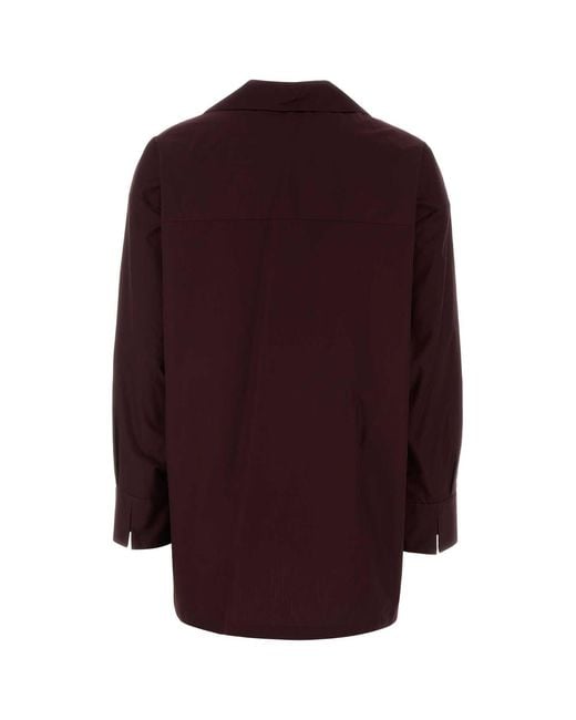 Max Mara Purple S Maxmara Aubergine Poplin Cristel Blouse