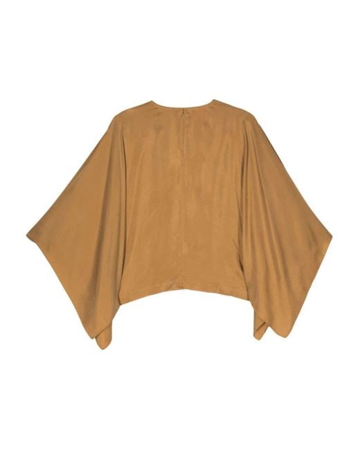 Rodebjer Natural Wide Open-Sleeves Blouse