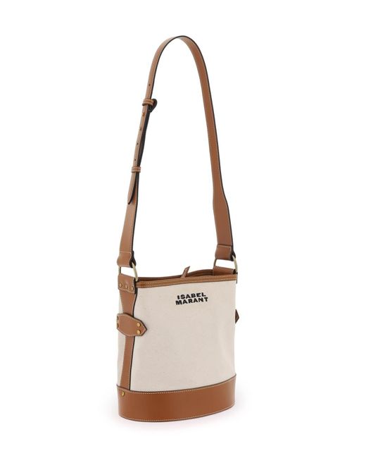 Isabel Marant Natural Cotton Canvas Shoulder Bag