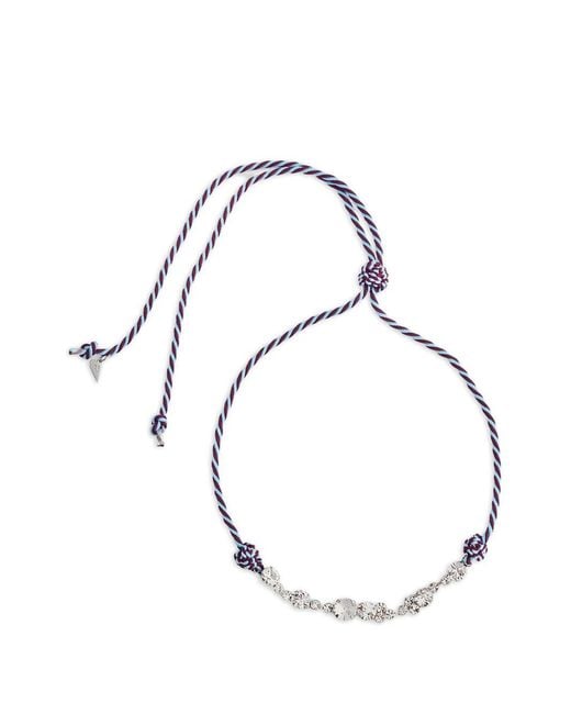 Forte_forte Metallic Crystal Braided Necklace