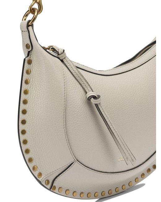 Isabel Marant Gray Naoko Shoulder Bags White