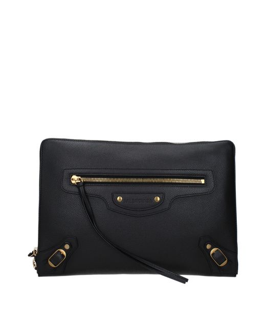 Balenciaga Black Pochette Neo Classic Donna Pelle Nero