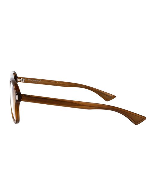 Saint Laurent Brown Acetate Glasses
