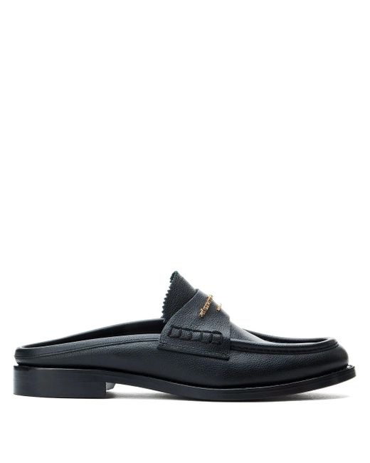 Alexander Wang White Mules Mit Logo