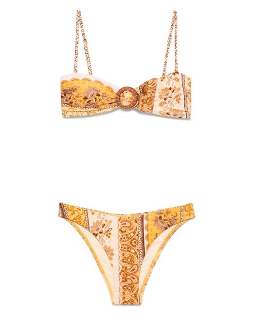 Zimmermann Lucky Bamboo Ring Bikini in het White