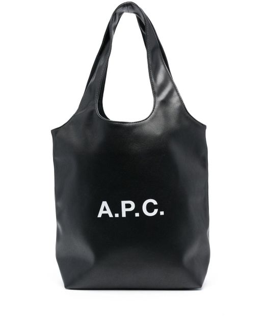 A.P.C. Black Shopper Aus Faux-Leder
