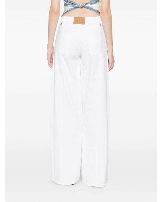 ERMANNO FIRENZE White Flared Denim Jeans