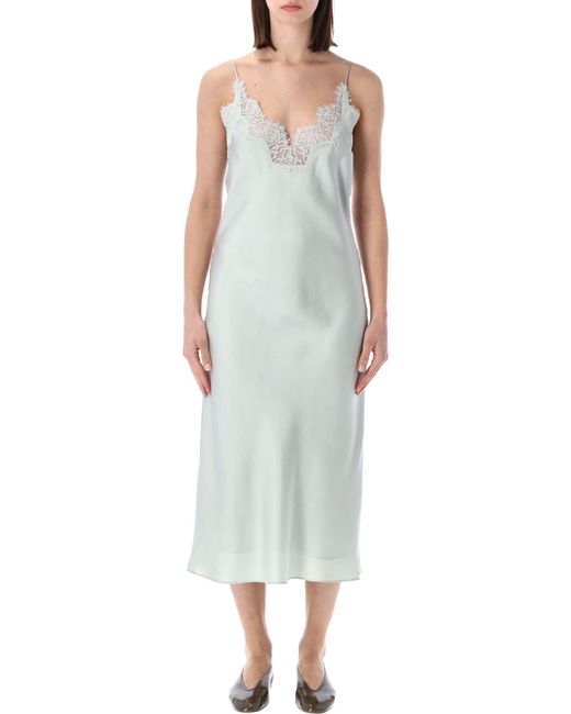 Rohe Gray Lace-Detail Midi Dress