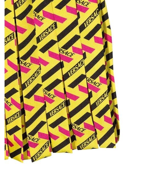 Versace Yellow Skirt Twill Monogram + Elastico Logo