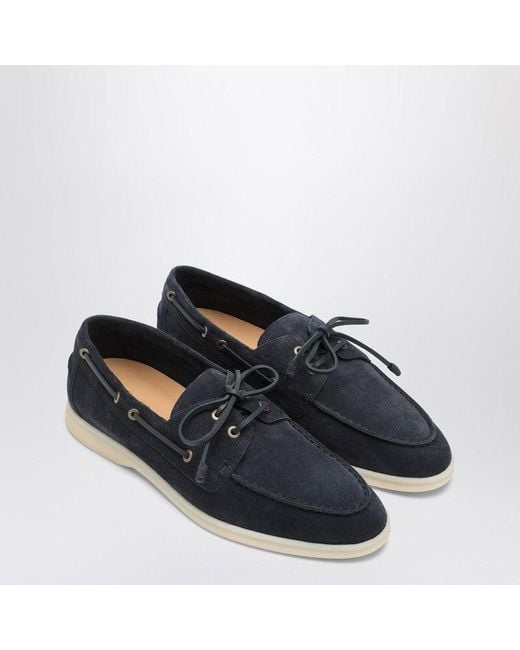 Loro Piana Blue Mocassini Sea-Sail Walk for men