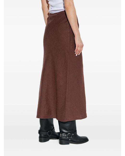 Samsøe & Samsøe Brown Saagneta Long Skirt Clothing