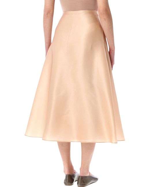 Alberta Ferretti Natural Alberta Ferretti High-Waist Silk Organza Circle Skirt