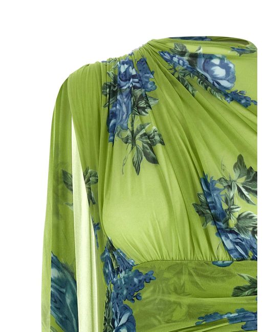 Vestido corto con motivo floral Magda Butrym de color Green