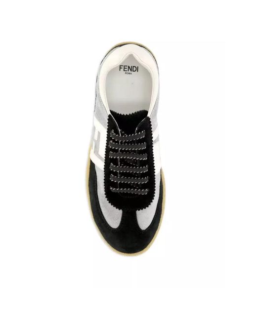 Fendi Black Junior Sneakers Leather