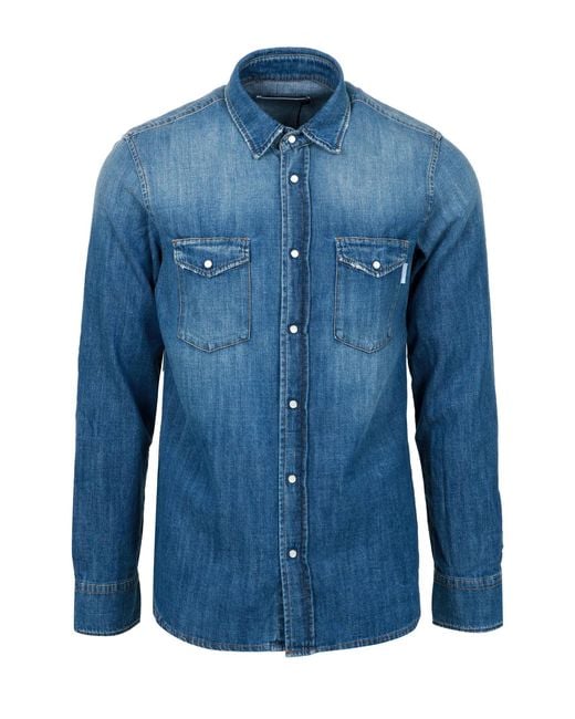 Grifoni Blue Shirts for men