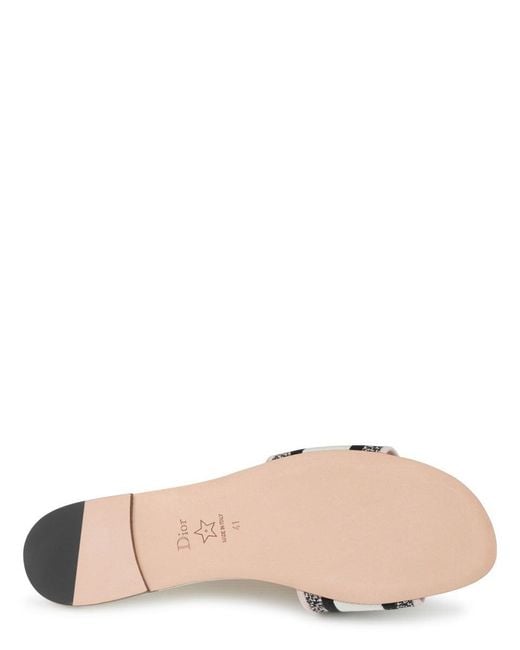 Dior White Chic Cotton Flats For