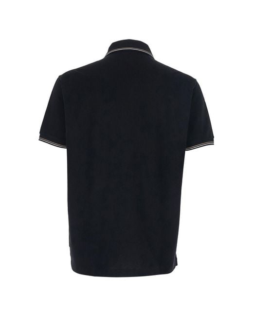 Emporio Armani Black Logo Cotton Polo Shirt