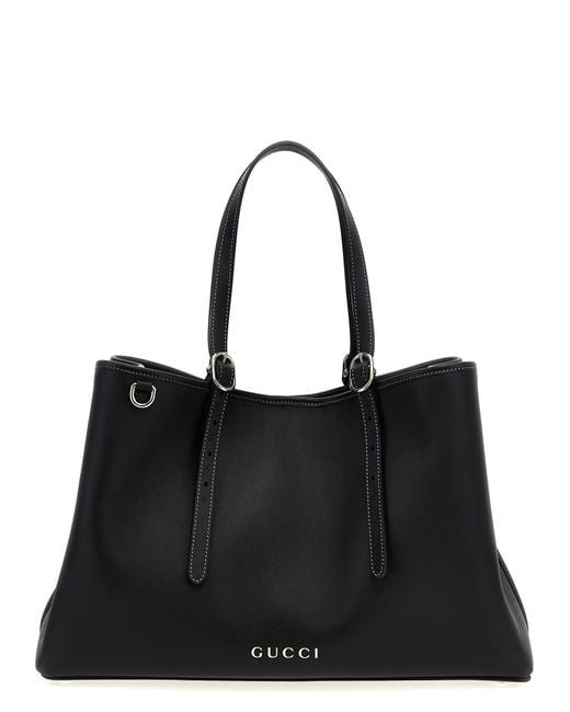 Gucci Medium 'Gg Embleem' Boodschappentas in het Black