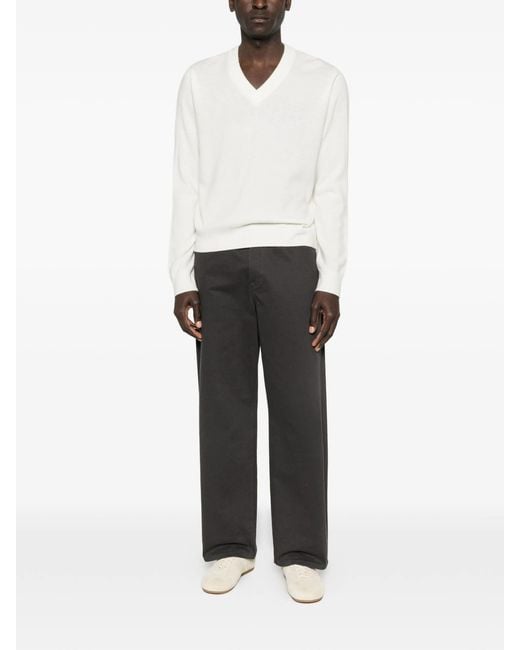 Entire studios White Knit V Neck