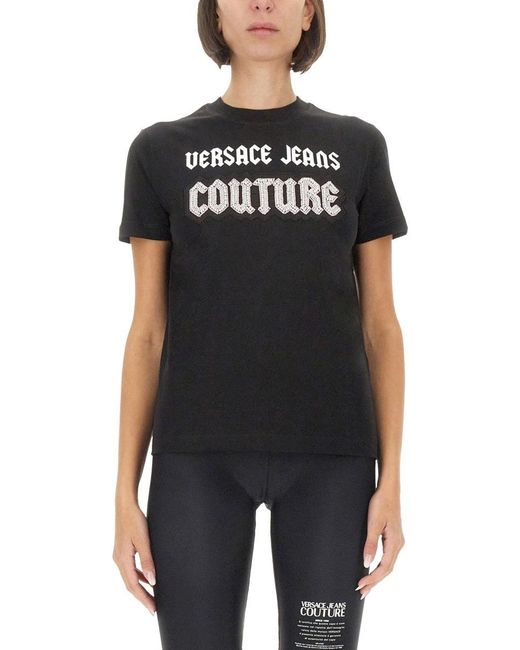Versace Jeans Couture Black T Shirt With Logo