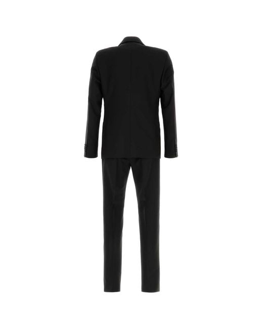 Prada Black Wool Blend Suit for men
