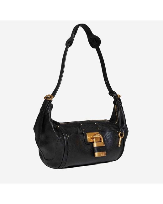Chloé Black Leather Shoulder Bag Paddington