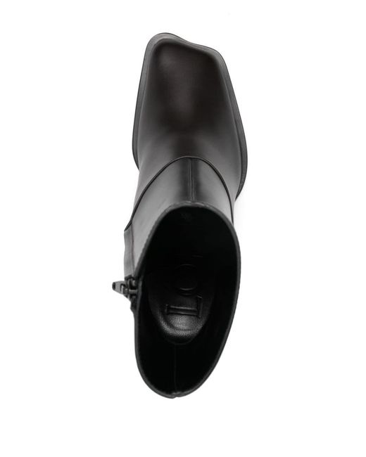 Loewe Black Two-Colour Wave Ankle Boots