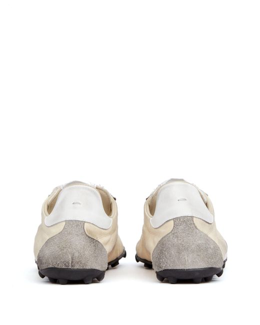 Maison Margiela White Leather Lace-Up Trainers