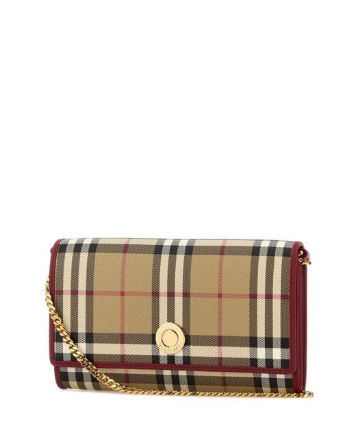 Burberry Multicolor Printed Canvas Check Wallet