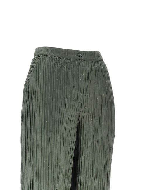 Emporio Armani Green Crepe Trousers