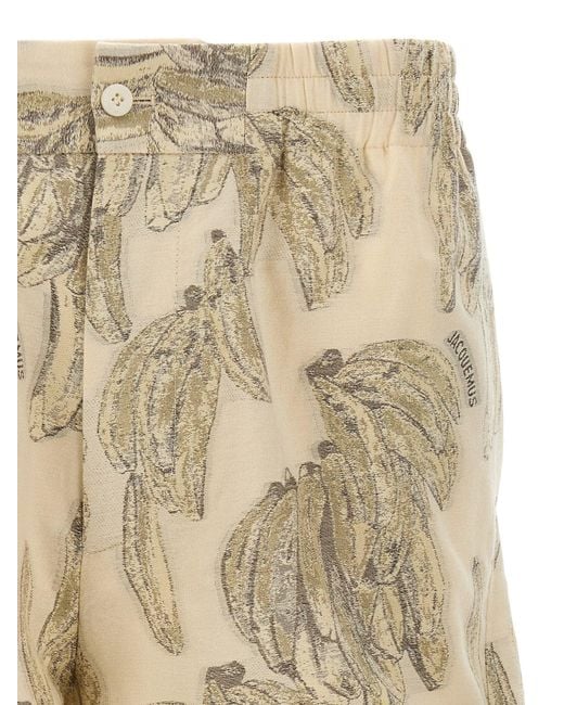 Jacquemus 'le Short Aloë' Bermuda Shorts in het Natural voor heren
