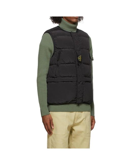 Stone Island Black Packable Down Jacket for men