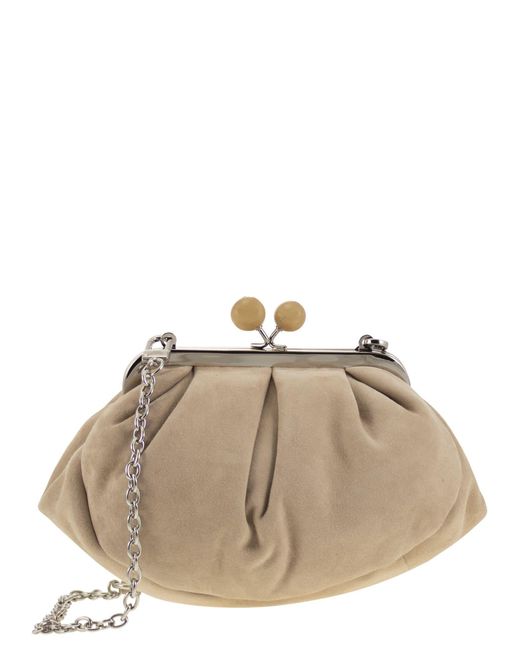 Weekend by Maxmara Valois Pasticcino Tas Klein In Suede in het Natural
